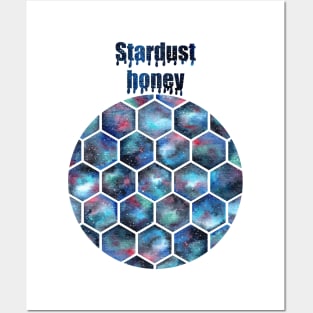 Watercolor stardust honeycomb Posters and Art